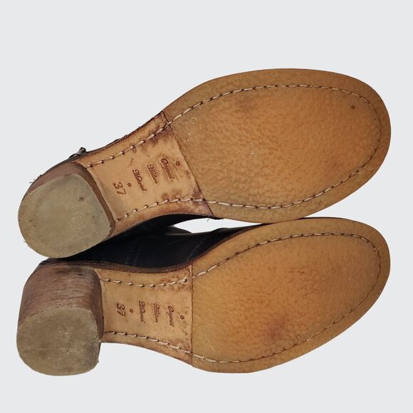 Hudson Black Leather Side Buckle Women's Boot Size 37( US 6) - Picture 5 of 16